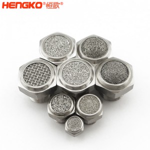 廠家直銷316不銹鋼燒結(jié)消聲器耐高溫降噪，粉末燒結(jié)氣動(dòng)元件可按需定制