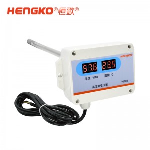 4-20mA 不銹鋼帶顯-HG803管道式溫濕度測(cè)試儀