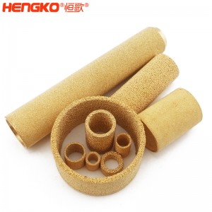 廠家定制生產(chǎn)銅粉末過濾芯燒結(jié)銅濾芯濾管孔隙均勻，銅燒結(jié)除塵防塵過濾銅管